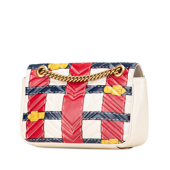 Pre-Loved Gucci Medium GG Marmont Matelasse Leather Trompe L oeil Shoulder Bag - Picture 2 of 10